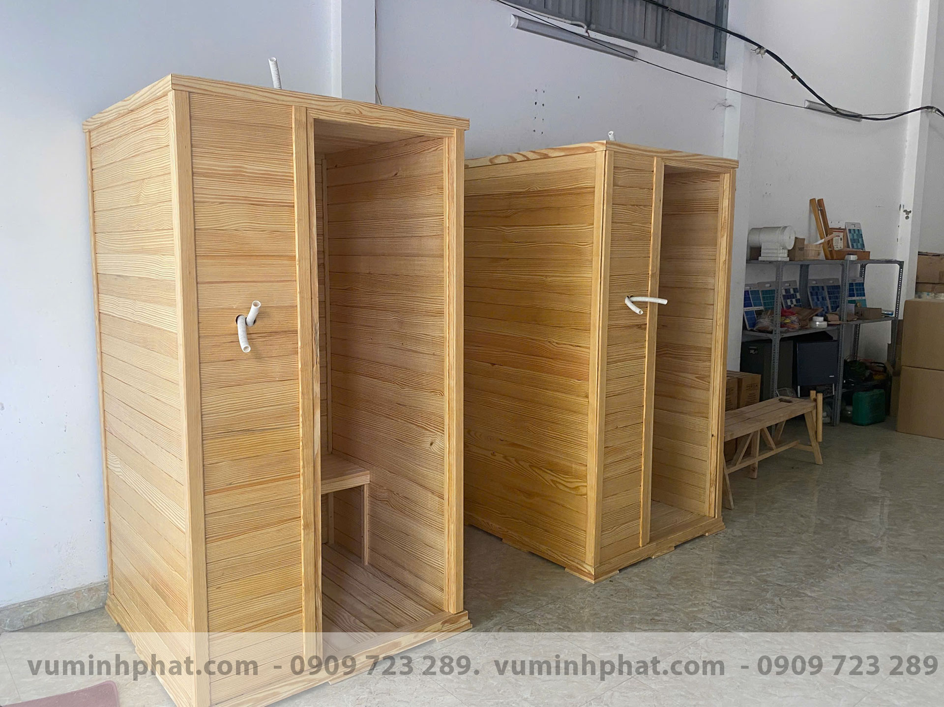 Phòng xông hơi khô luôn có sẵn tại kho Vũ Minh Phát cho khách hàng lựa chọn