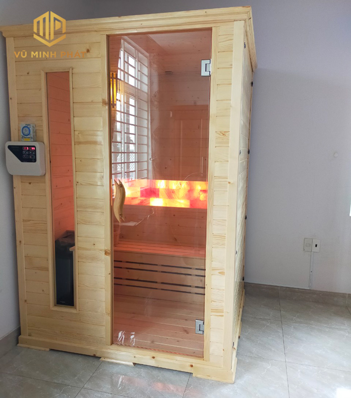 Phòng xông đá muối sau khi hoàn thành lắp đặt