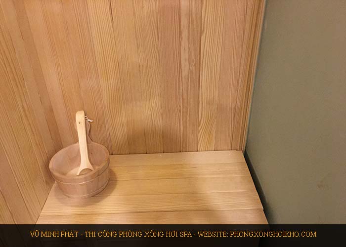 Phòng xông hơi khô được làm bằng gỗ thông mỹ cao cấp