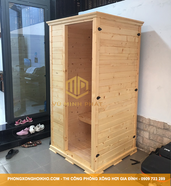 Phòng xông hơi khô mini có kích thước nhỏ gọn, thẩm mỹ cao