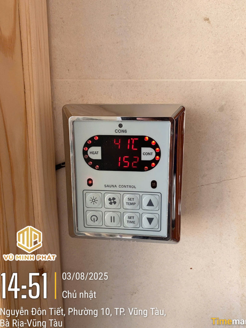 Kết nối điện và test thử máy xông hơi