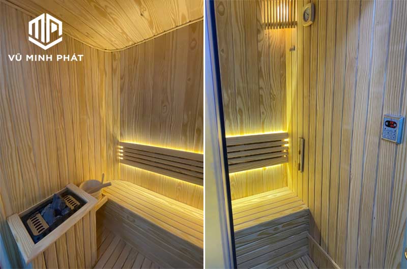 Phòng đầy đủ phụ kiện, máy xông khô, đảm bảo an toàn khi sử dụng